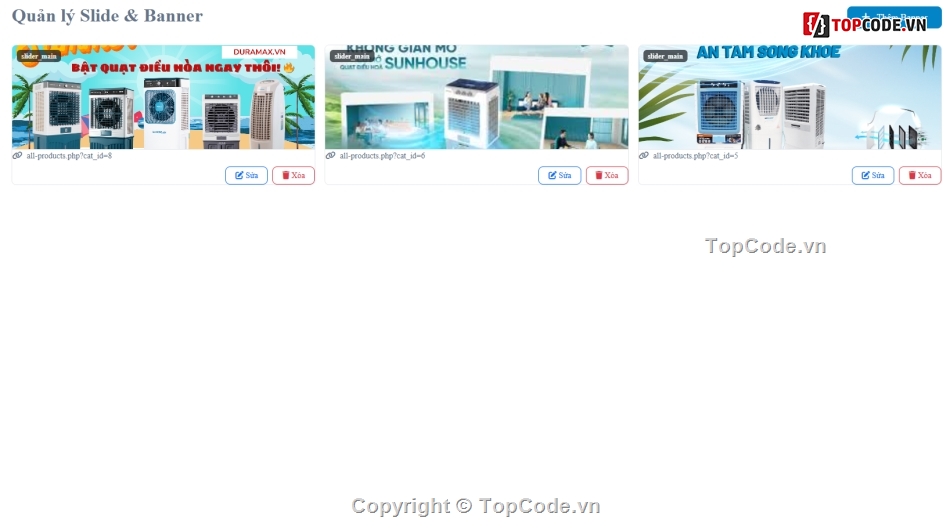 web bán quạt,bán web,điều hòa
